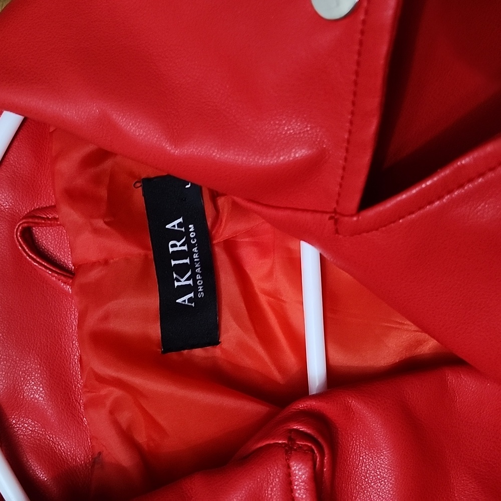 AKIRA Bold Scarlet Leather Jacket - Picture 4 of 5